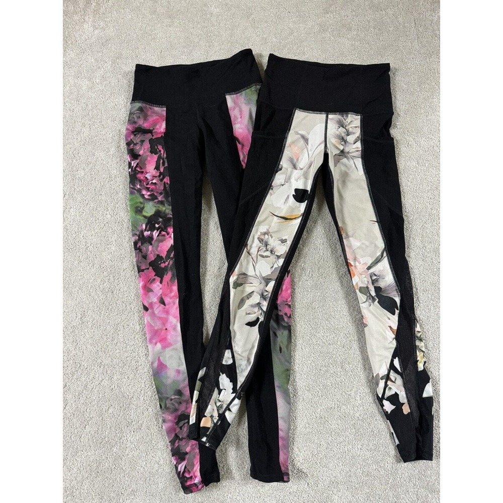 Athleta Black Leggings Blossom Intuition Size XXS 7/8 Tight Yoga‎ Fitness X2